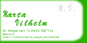 marta vilhelm business card